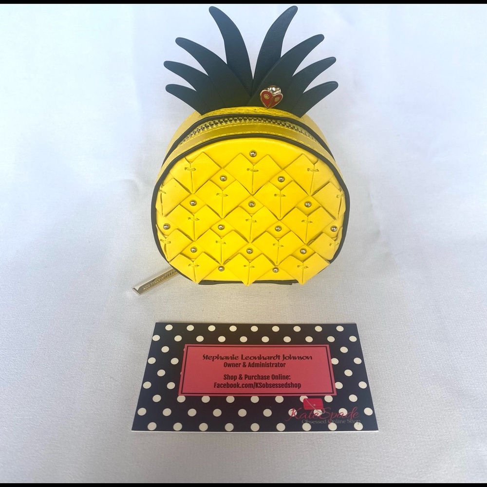 NWT Kate Spade Picnic Pineapple Coin Purse Light Bulb PWRU8011
